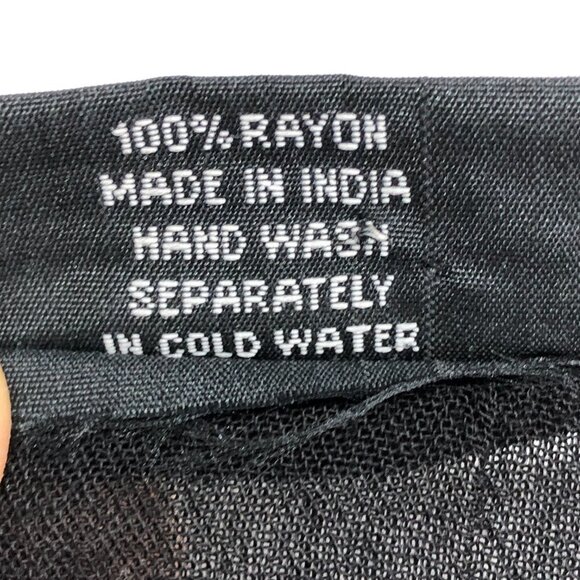 Shiva Fashions Rayon Black & Red High Low Hindi-style Tunic Blouse OS - Picture 9 of 15